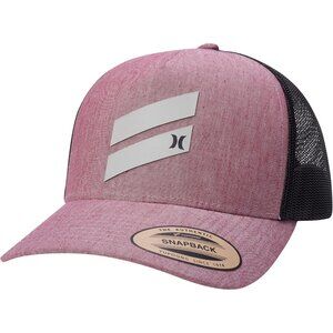 Men's Trucker Hat Lightweight Poly Mesh Curved Snap Closure Pink Baseball Cap